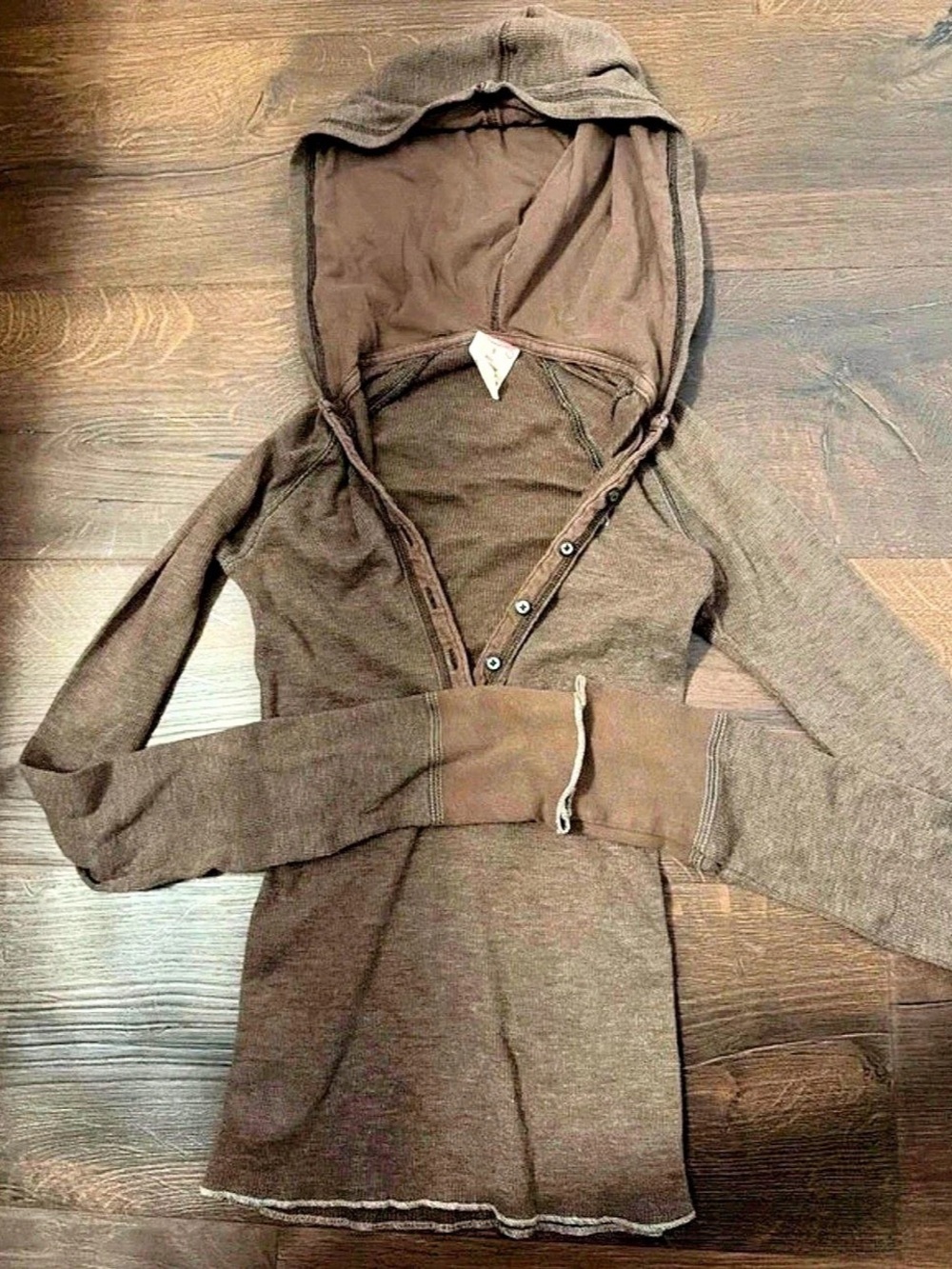 Abercrombie Brown Hooded Knit Jacket Size Small